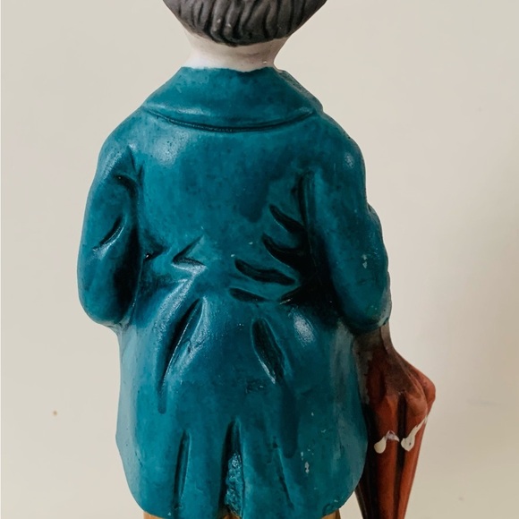 Vintage Pottery Bisque Porcelain Clown Emmett Kelly Jr With Umbrella Flambro - Picture 5 of 7